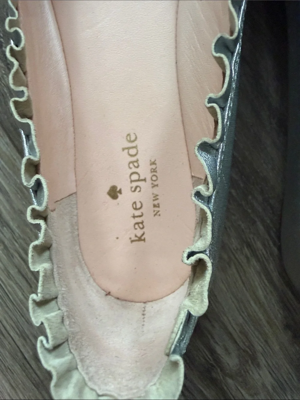 kate spade toe metallic